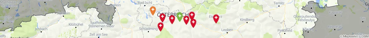 Kartenansicht für Apotheken-Notdienste in der Nähe von Ardning (Liezen, Steiermark)